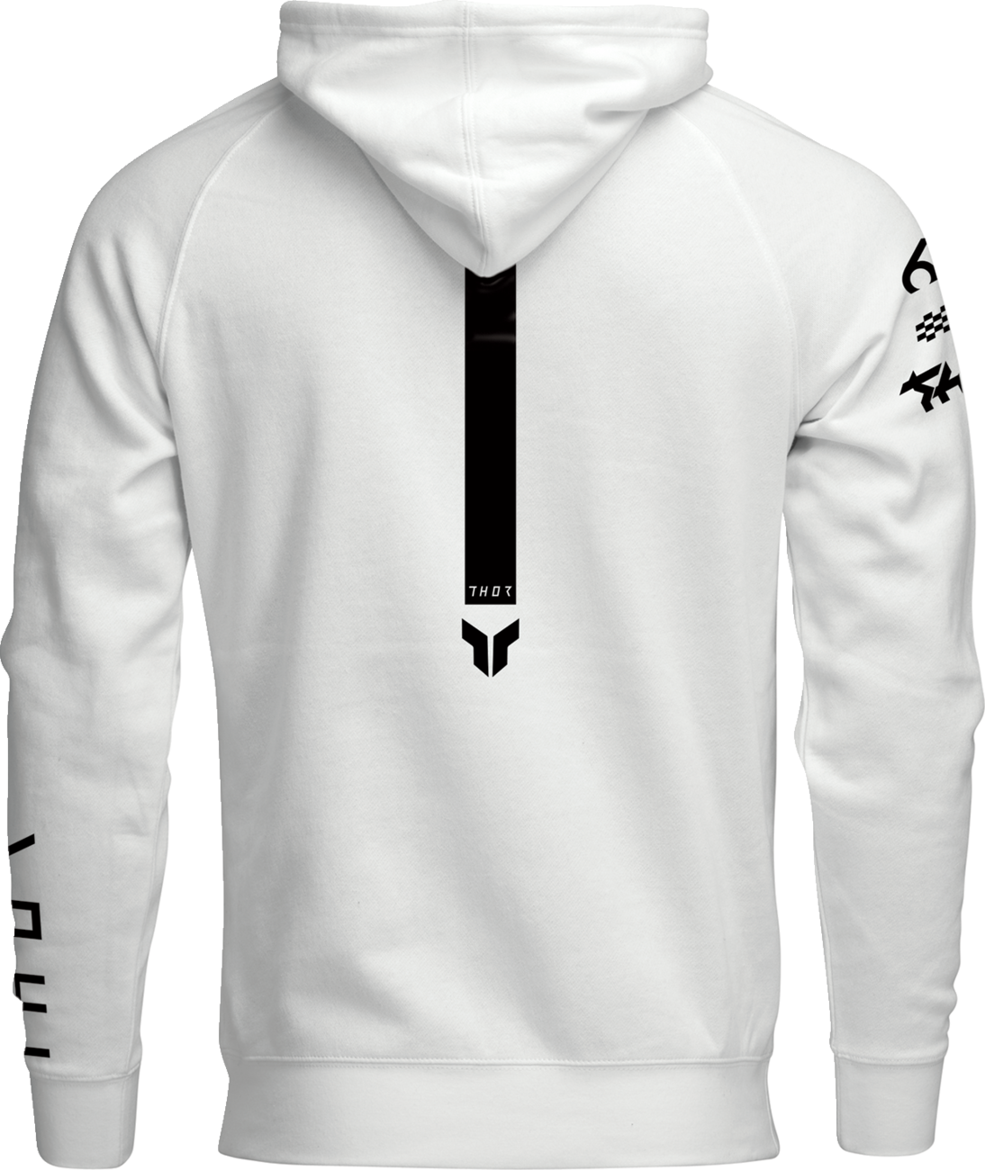 THOR Rogue Pullover Hoodie White XL 3050-7037 - Heavyweight Cotton-Polyester Blend with Screen Printed Graphics