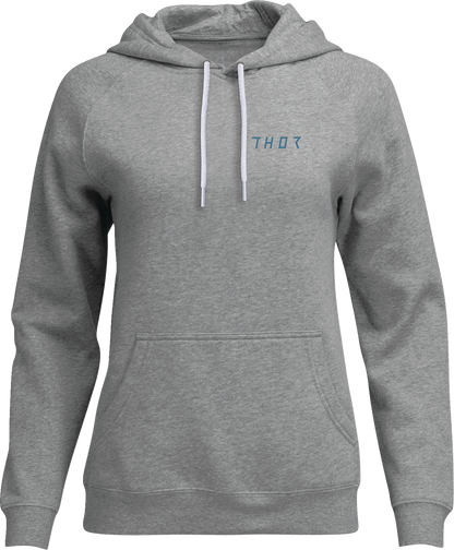 THOR Women's Trax Pullover Hoodie - Heather Gray Large (Part #3051-1242)