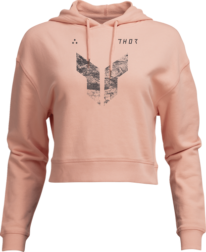 THOR Women's Iconic Pullover Crop Hoodie - Pink, Part Number 3051-1250