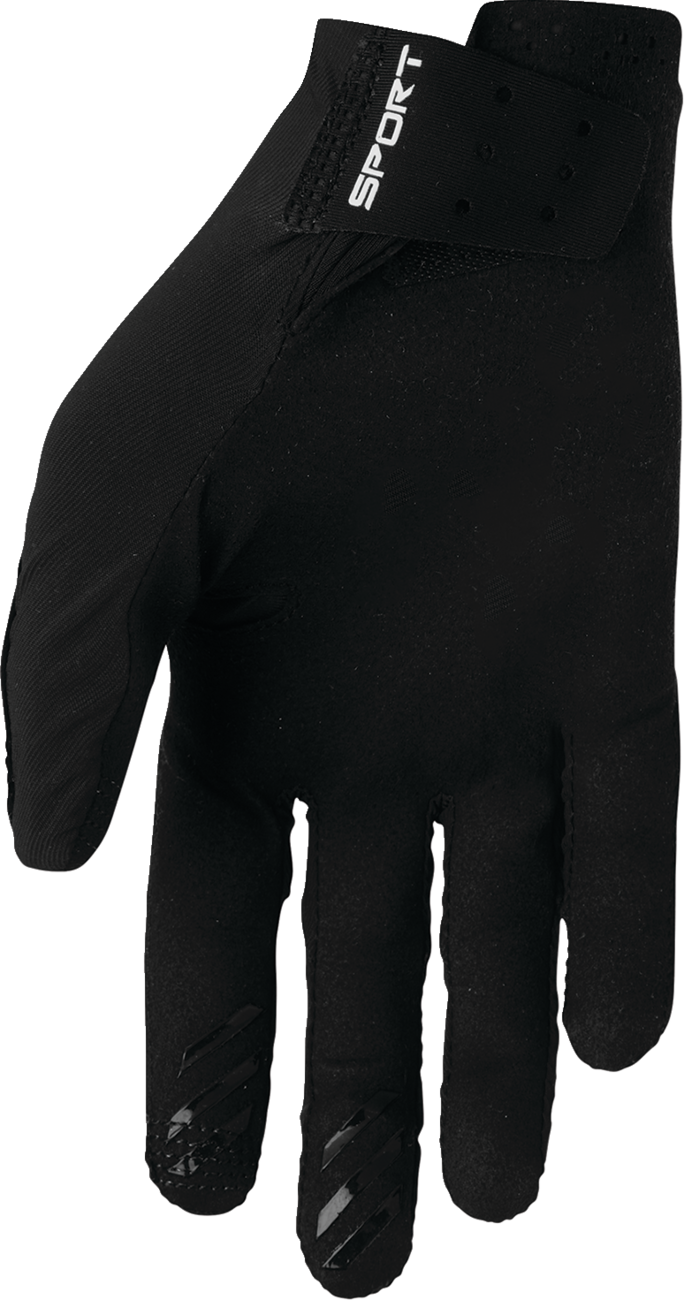 THOR Sportmode Iconic Gloves - Black - Large (Part Number 3330-8003)