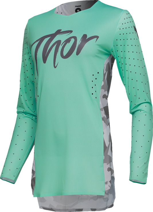 THOR Women's Sportmode Shadow Jersey - Teal, Part No. 2911-0320
