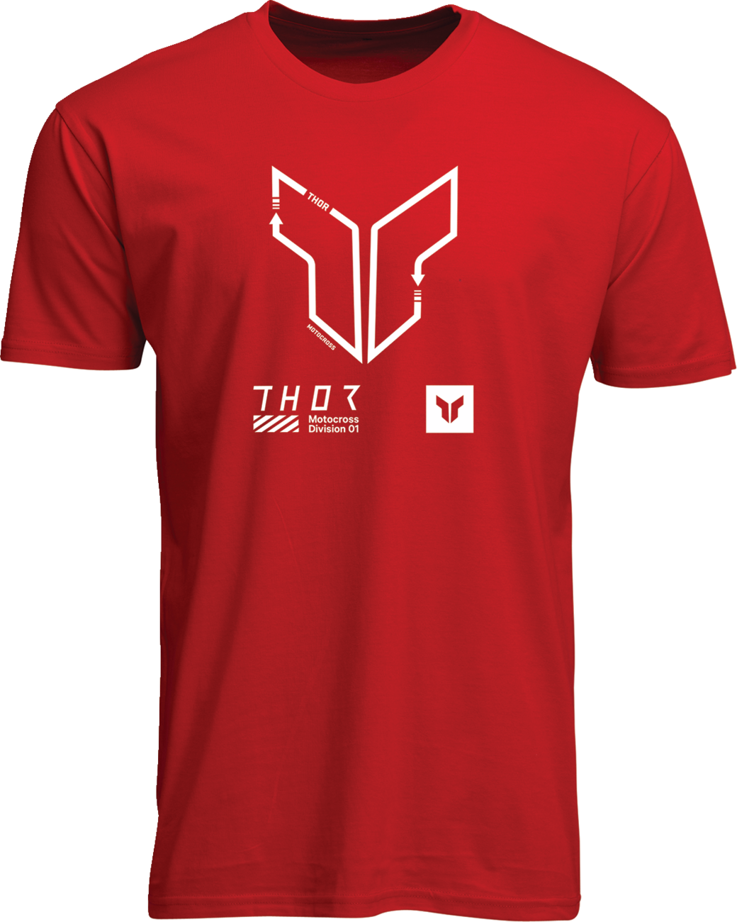 THOR Trax T-Shirt for Men - Red, 2XL - Part Number 3030-24563