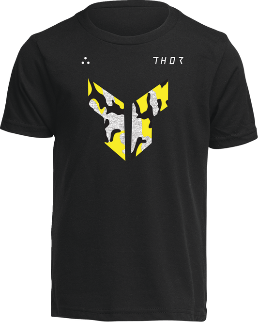 THOR Youth Iconic T-Shirt in Toxic Black (Part Number 3032-3836)