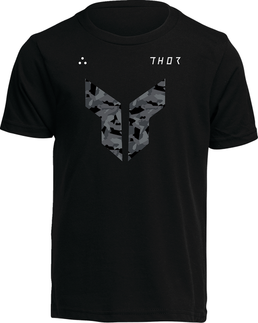 THOR Youth Iconic T-Shirt - Carbon Black, Part Number 3032-3826