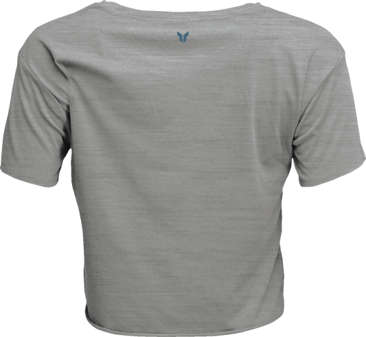 THOR Women's Corp Crop T-Shirt - Heather Gray - Medium (Part #3031-4309)