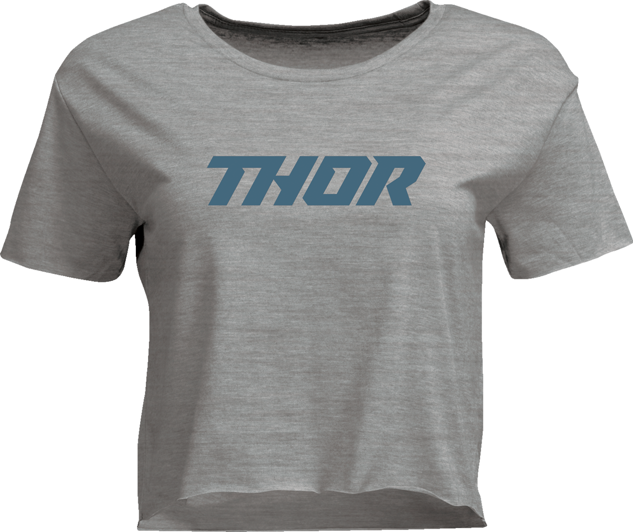 THOR Women's Corp Crop T-Shirt in Heather Gray - Part Number 3031-4311