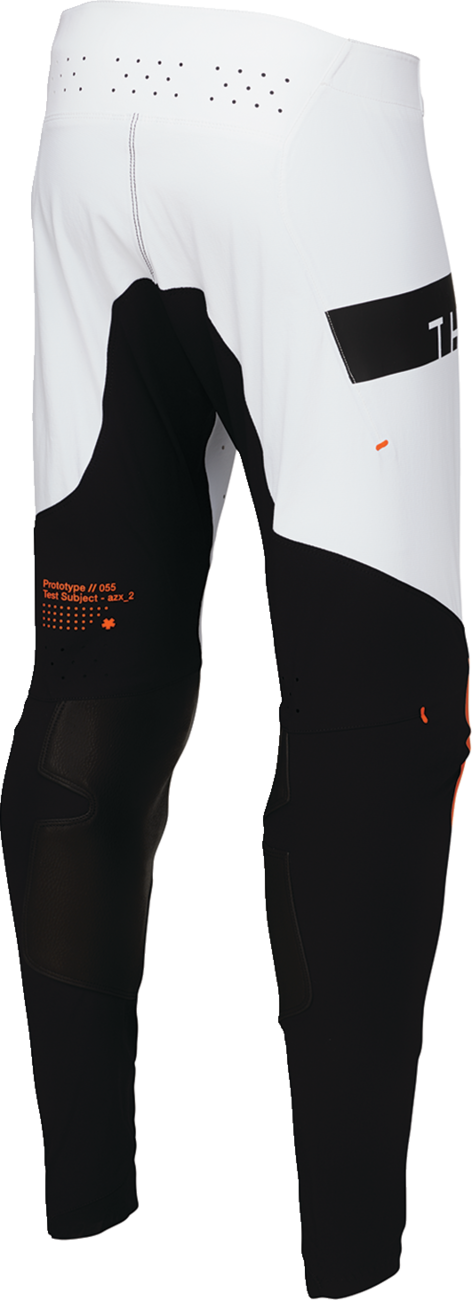 THOR Sportmode Rogue Pants White/Orange US 36 - Durable Athletic Motorcycle Gear