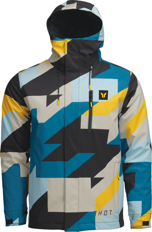 THOR Tour Jacket - Brave Blue/Yellow, XL - Model 2920-0820