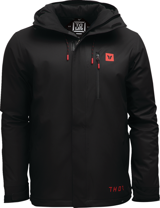 THOR Tour Jacket in Black, Part Number 2920-0824 – Men's Large Waterproof Insulated Riding Outerwear