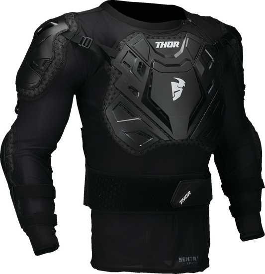 THOR Sentry XP2 Guard Black S/M - Durable Impact Protection with Ventilated Comfort Padding