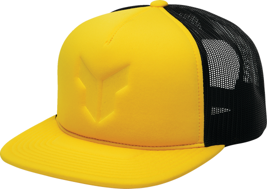 THOR Shadow Hat - Yellow 2501-4298 Five Panel Trucker Cap with Stamped Icon