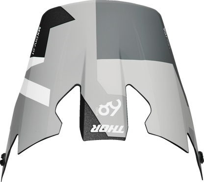 THOR Reflex Sport Carbon Visor - Brave Gray/White (Part Number 0132-1828)