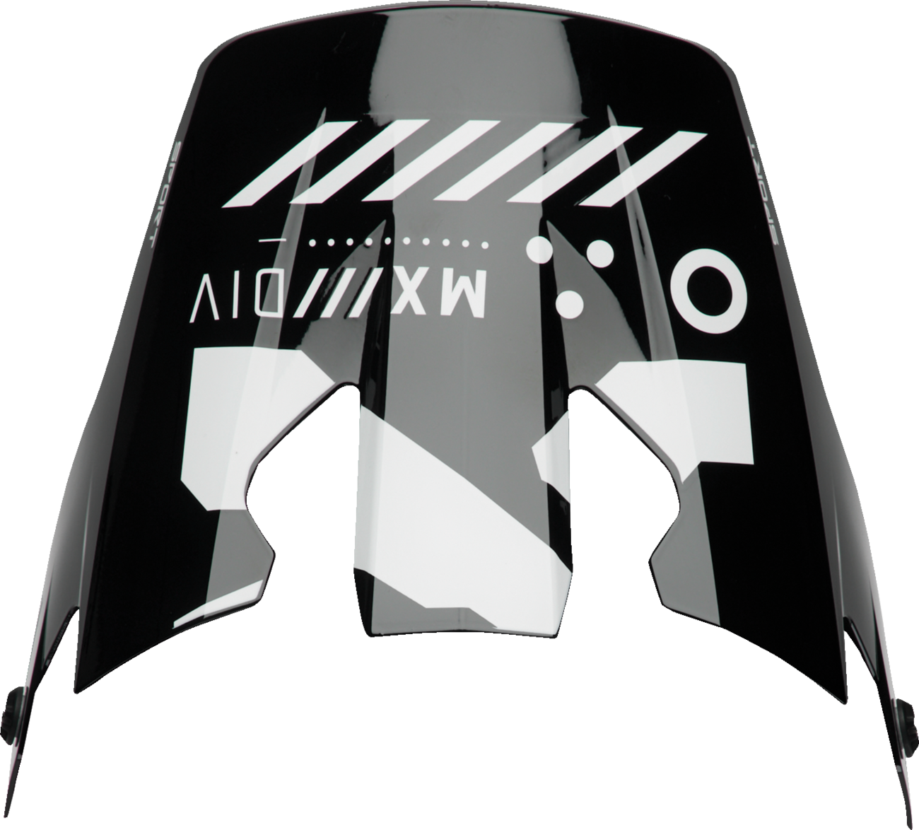 THOR Reflex Sport Visor - Strike Black/Red (Part Number: 0132-1833)