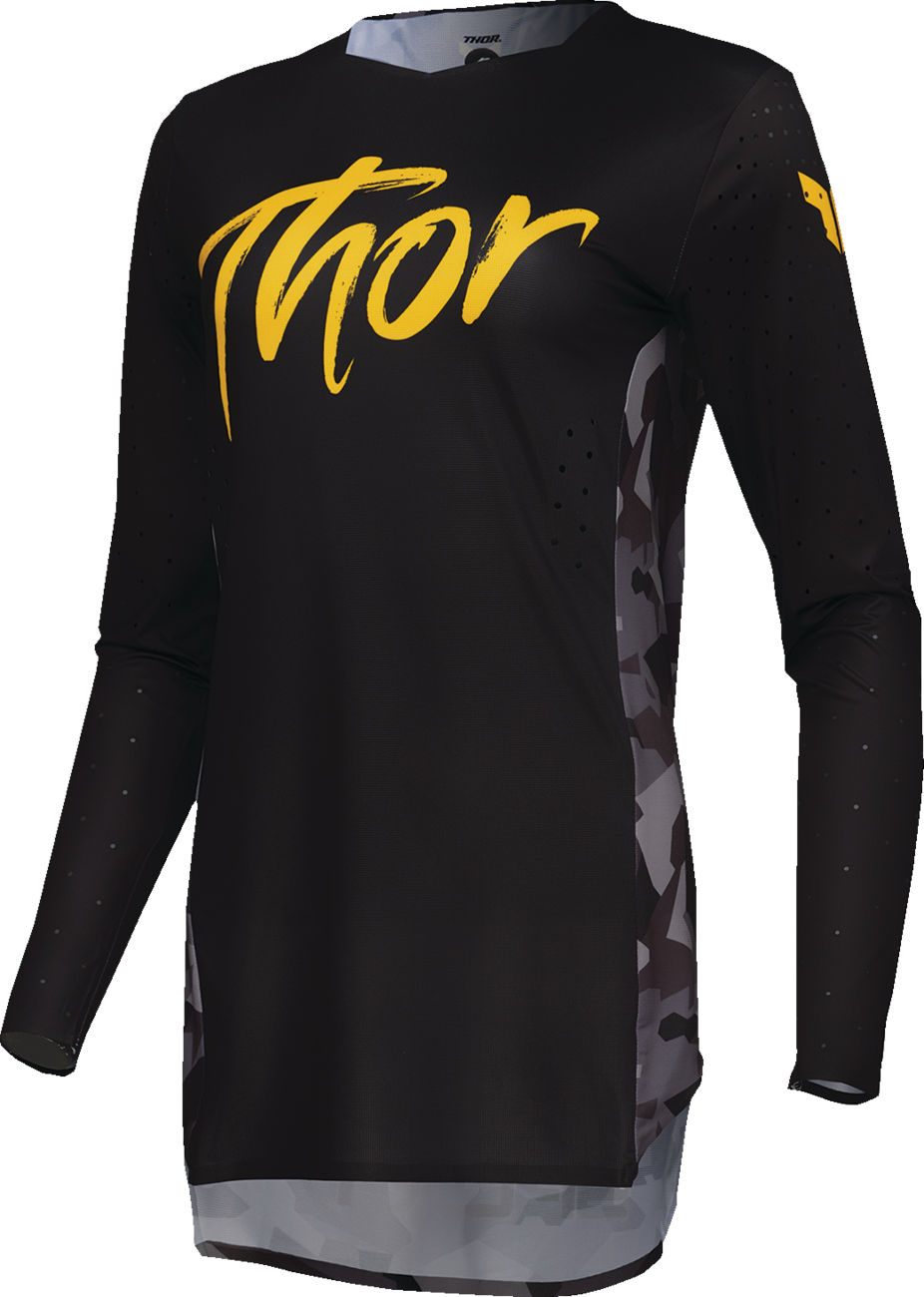 THOR Women's Sportmode Shadow Jersey - Black XL (Part No. 2911-0329)
