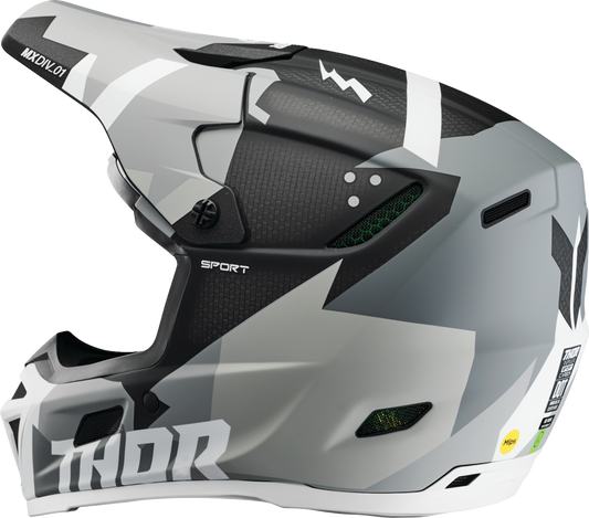 THOR Reflex Sport Carbon Helmet - Brave MIPS® - Gray/White - XL (Part Number 0110-8761)