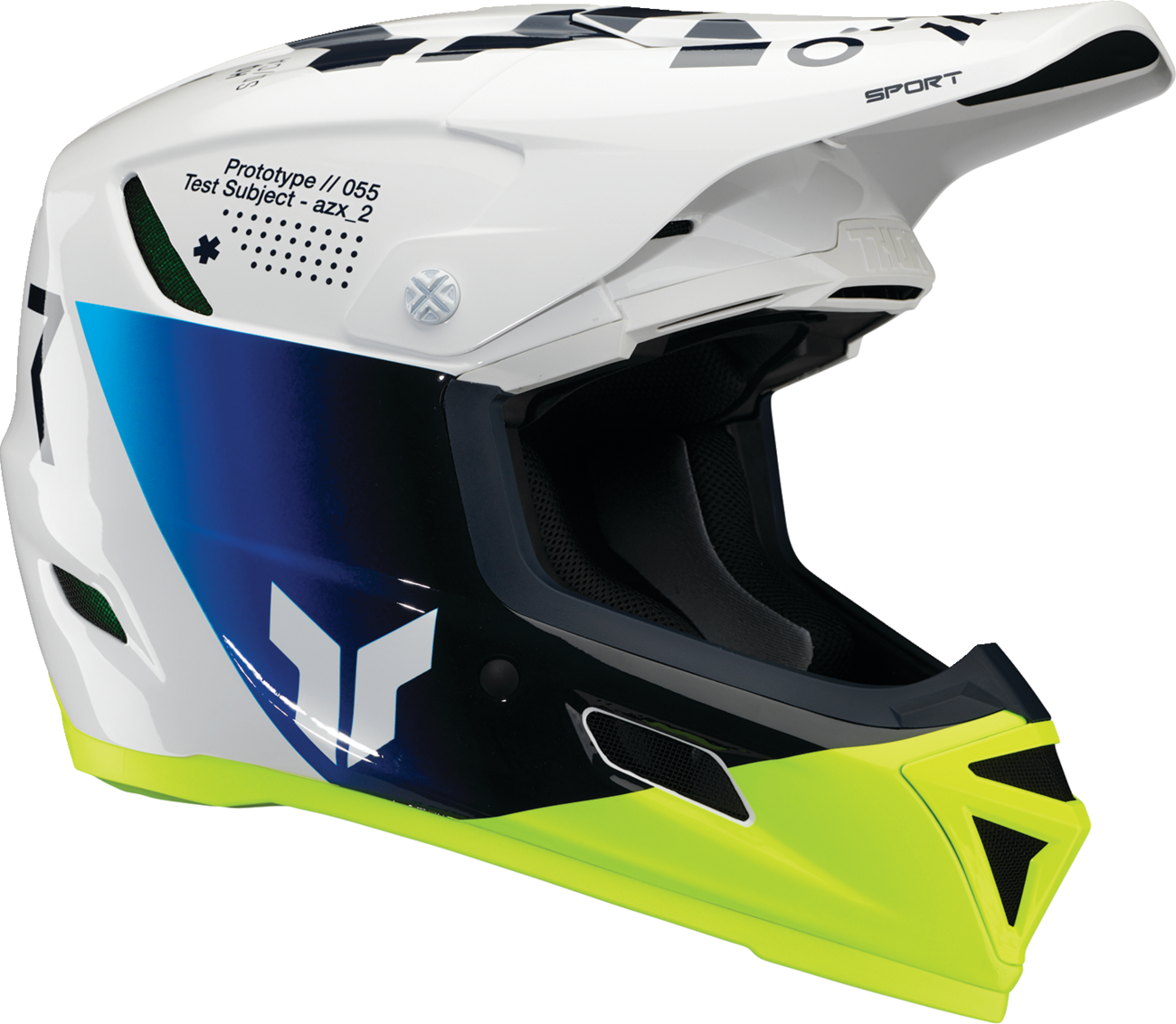 THOR Reflex Sport Helmet Strike MIPS® Navy/Acid Large - Durable Protective Motorcycle Helmet
