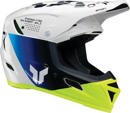 THOR Reflex Sport Helmet Strike MIPS® Navy/Acid Large - Durable Protective Motorcycle Helmet