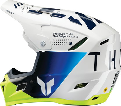 THOR Reflex Sport Helmet Strike MIPS® Navy/Acid Large - Durable Protective Motorcycle Helmet