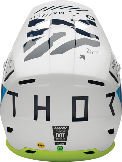 THOR Reflex Sport Helmet Strike MIPS® Navy/Acid Large - Durable Protective Motorcycle Helmet