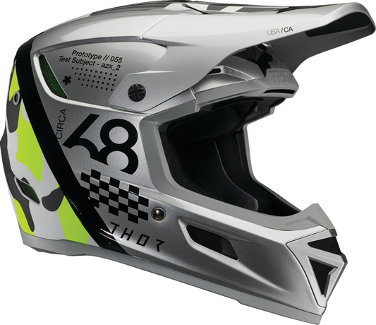 THOR Reflex Sport Helmet Riot MIPS® Gray/Acid XL – Durable Fiber Glass Shell with Advanced Safety Features