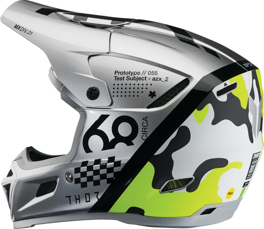 THOR Reflex Sport Helmet Riot MIPS® Gray/Acid XL – Durable Fiber Glass Shell with Advanced Safety Features