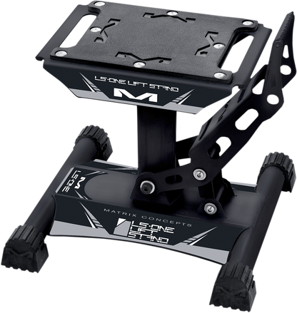 MATRIX CONCEPTS, LLC LS1-101 Black Motorcycle Stand with Anti-Slip Rubber Top and Handle