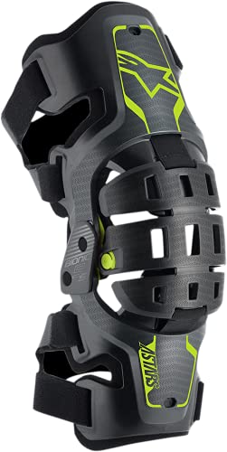 Alpinestars Unisex-Adult Bionic 5S Youth Knee Brace Black Anth/Fluo Yellow (Multi, one_size) - 6540520-1155-OS