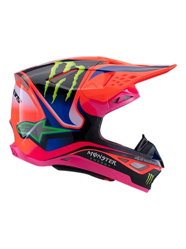 Alpinestars - S-M10 Deegan Helmet Orng Flo/Prpl/Pnk Fluo 2X (8300425-433-XXL)