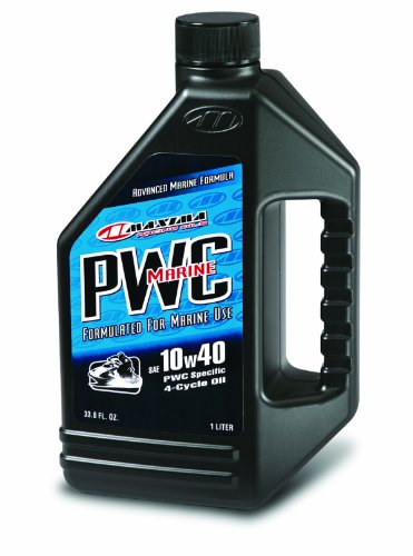 Maxima Racing Oils 14901-3PK PWC Marine 4T 10w40 Engine Oil 1L Bottle, 3-Pack
