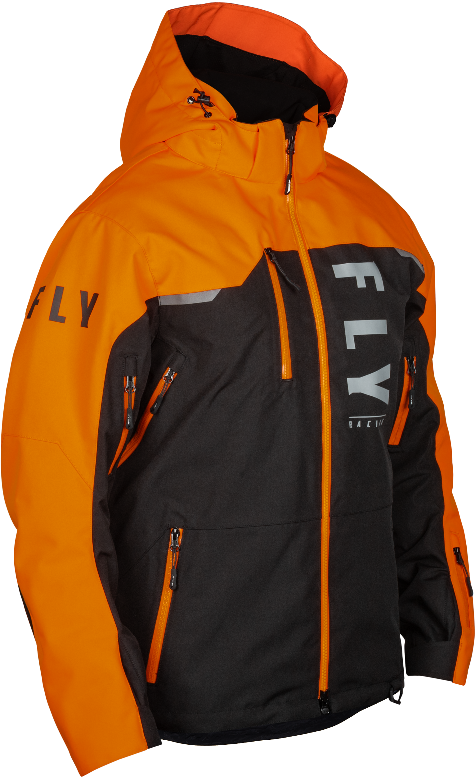 Fly Racing Carbon Jacket Black/Orange Small - Waterproof and Breathable Snow Jacket