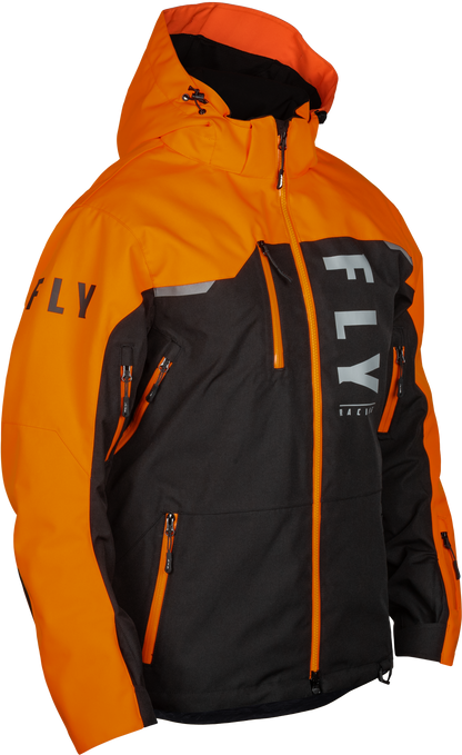 Fly Racing Carbon Jacket Black/Orange Small - Waterproof and Breathable Snow Jacket