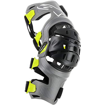 Alpinestars Unisex-Adult Bionic 7 Knee Set Silver/Yellow Sm (Multi, one_size) - 6501319-195-S
