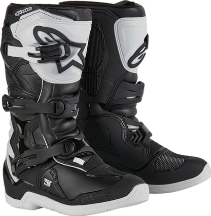 Alpinestars Tech 3S Youth MX Boots (White/Black, 7)