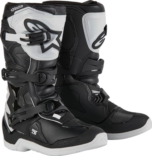 Alpinestars Tech 3S Youth MX Boots (White/Black, 7)