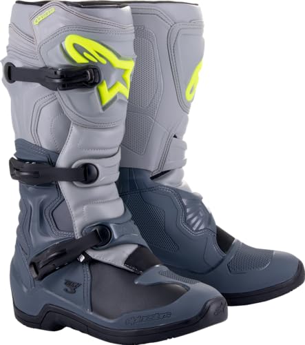 Alpinestars Tech 3 Motocross Boots (Dark Grey/Light Grey/Black, 11)