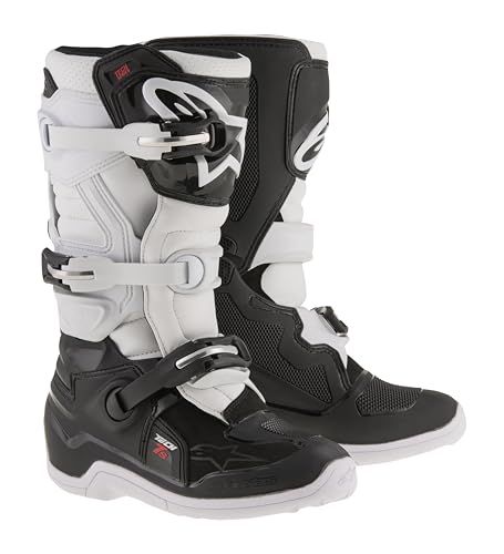 Alpinestars Youth Tech 7S Motocross Boot, Black/White, 8