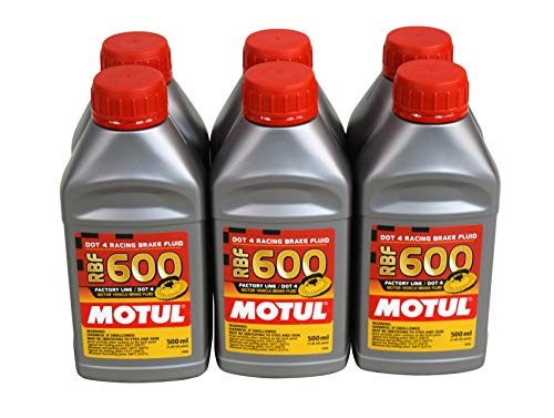 Motul MTL100949 8068HL RBF 600 Factory Line Dot-4 100 Percent Synthetic Racing Brake Fluid-500, 300. ml, 6 Pack