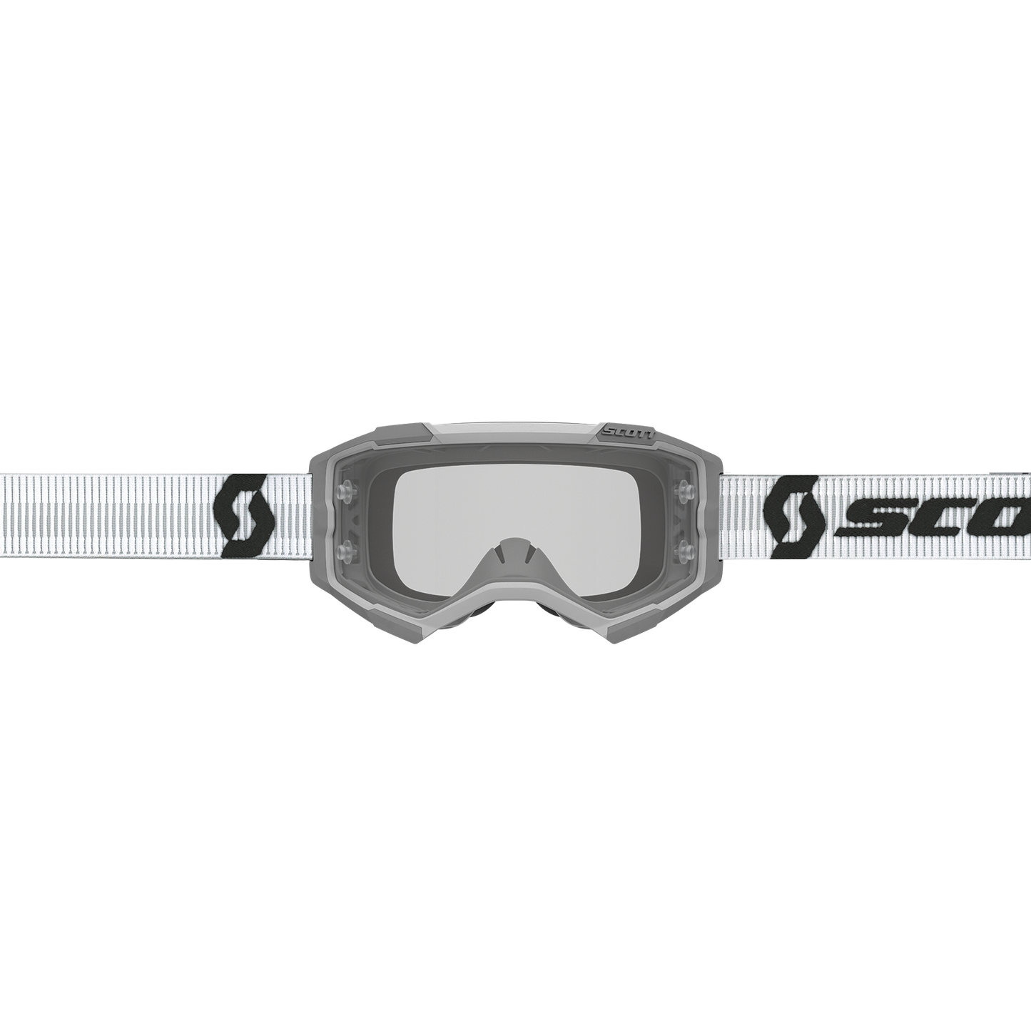 SCOTT Fury Goggle White/Grey Clear Works Lens – High-Performance Motocross Eye Protection