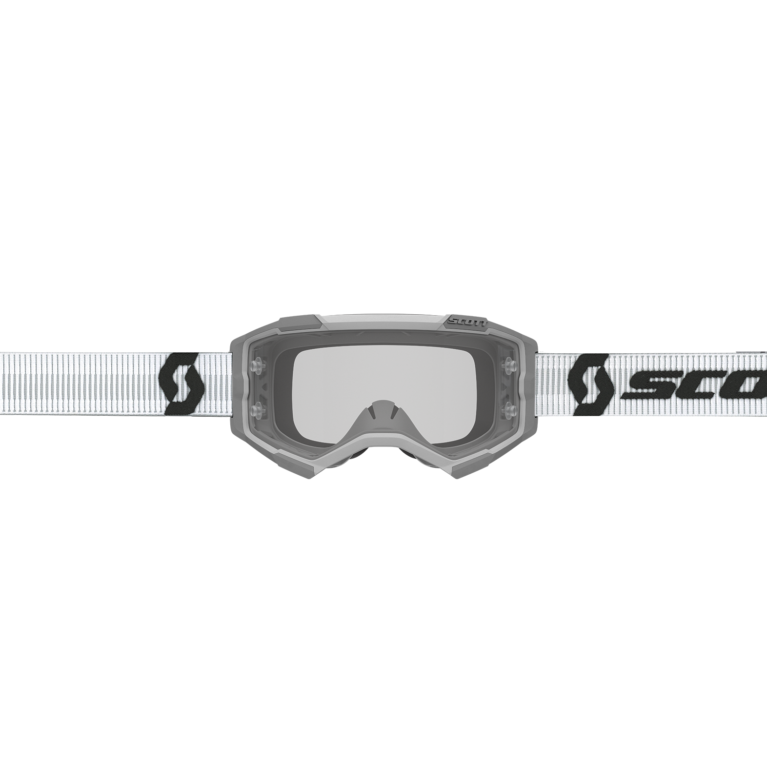 SCOTT Fury Goggle White/Grey Clear Works Lens – High-Performance Motocross Eye Protection