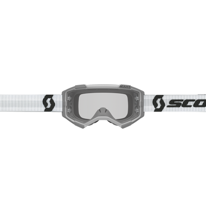 SCOTT Fury Goggle White/Grey Clear Works Lens – High-Performance Motocross Eye Protection