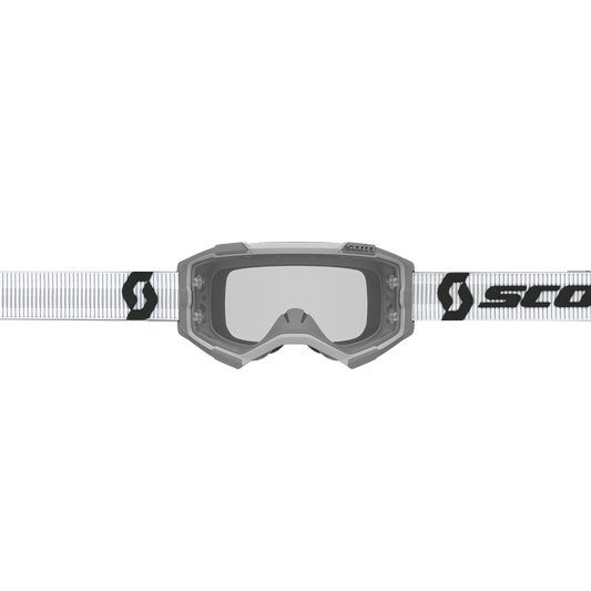SCOTT Fury Goggle White/Grey Clear Works Lens – High-Performance Motocross Eye Protection