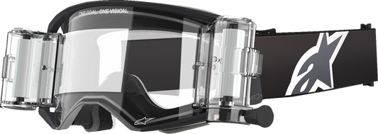 Alpinestars Supertech Roll-Off Goggle with Clear Lens and Black/Gray Frame - Part 5100425-1518
