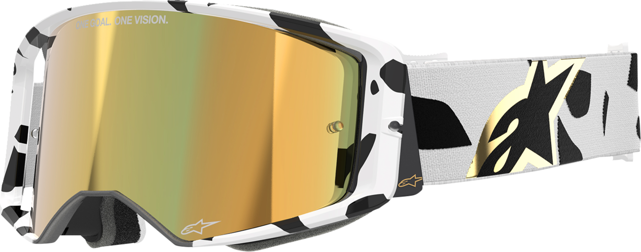 Alpinestars GOGGLES Supertech ABS Vision Gold Mirror Lens - Impact-Resistant Performance Eyewear