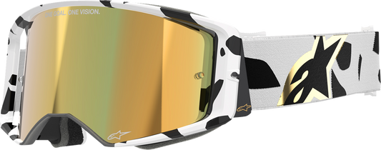 Alpinestars GOGGLES Supertech ABS Vision Gold Mirror Lens - Impact-Resistant Performance Eyewear
