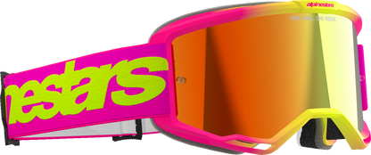 Alpinestars GOGGLES Vision 5 Goggle - Pink/Yellow Fluo with Red Mirror Lens - Part #5102425-3085