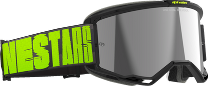 Alpinestars GOGGLES Vision 5 Hollow Charcoal/Yellow Fluo with Silver Mirror Lens, Part 5102225-1470