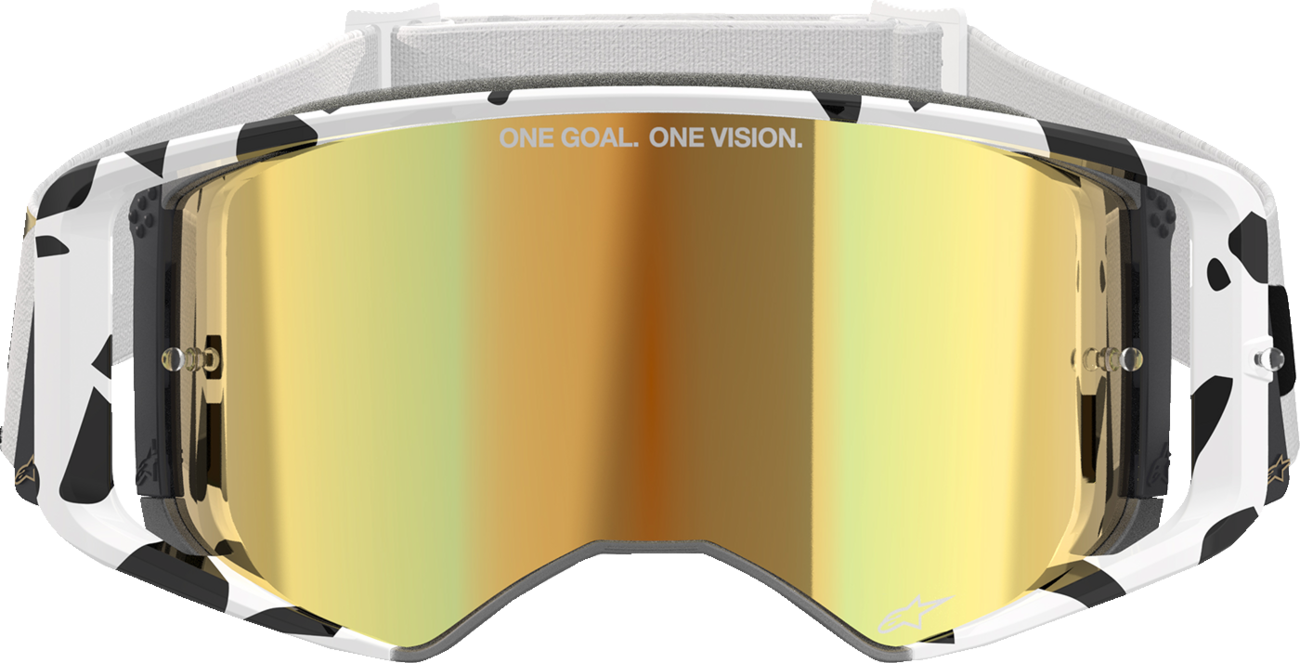 Alpinestars GOGGLES Supertech ABS Vision Gold Mirror Lens - Impact-Resistant Performance Eyewear