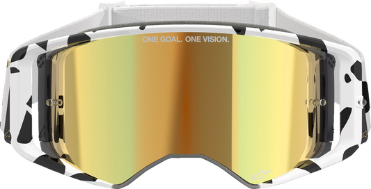 Alpinestars GOGGLES Supertech ABS Vision Gold Mirror Lens - Impact-Resistant Performance Eyewear