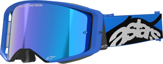 Alpinestars GOGGLES Supertech Stream Blue Mirror Lens - ABS Vision Impact-Resistant Polycarbonate