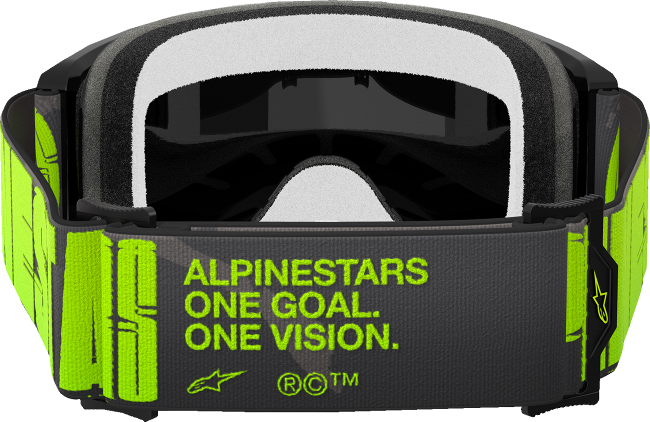 Alpinestars GOGGLES Vision 5 Hollow Charcoal/Yellow Fluo with Silver Mirror Lens, Part 5102225-1470